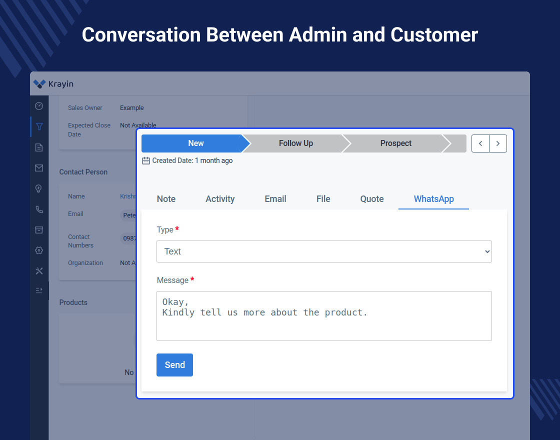 Krayin CRM WhatsApp Extension Slider Image 1