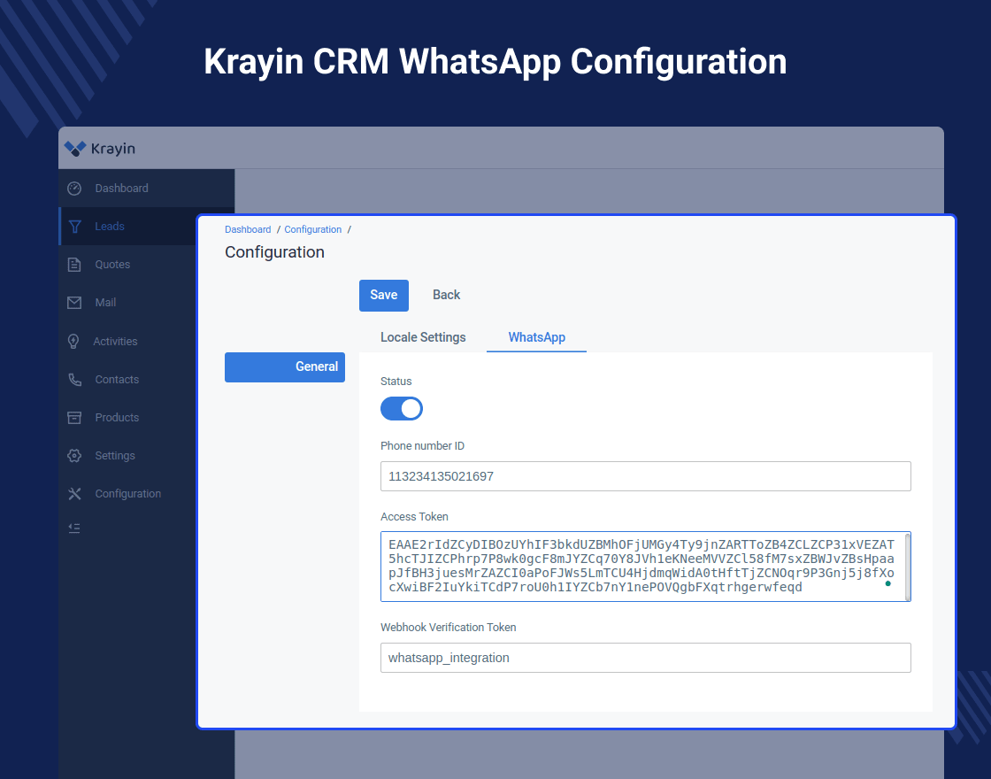 Krayin CRM WhatsApp Extension Slider Image 5