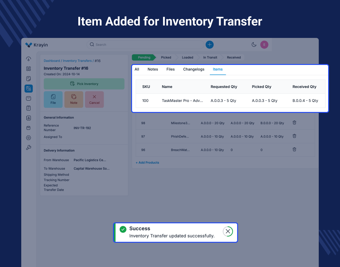 Krayin Inventory Transfer Extension Slider Image 6