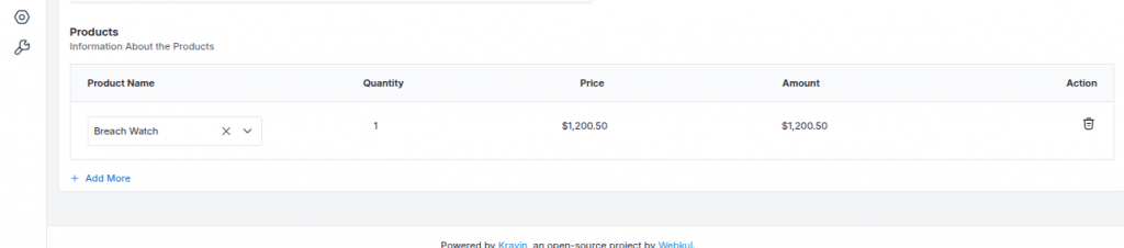 click on search product
