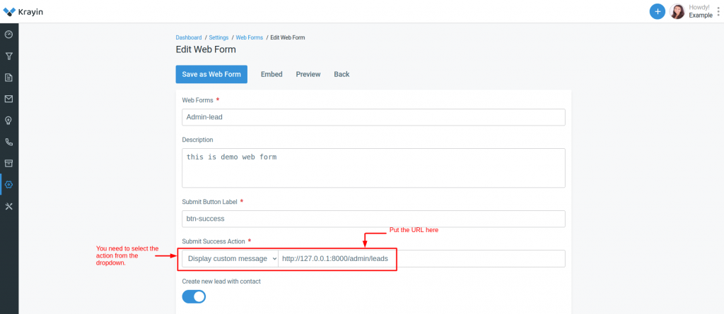 How to set up Webform in Krayin CRM?