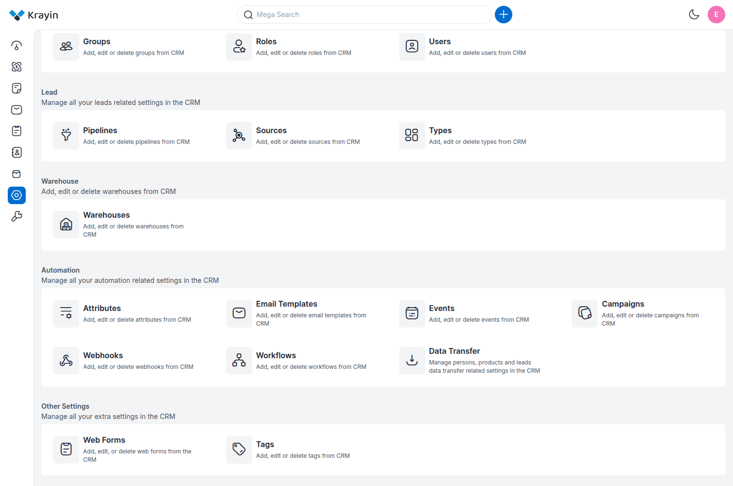 How to set up Webform in Krayin CRM?