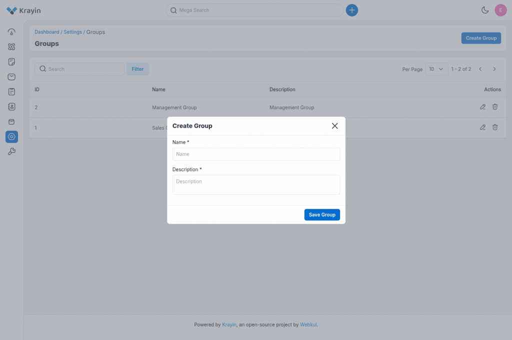 How to Create Groups in Krayin CRM?
