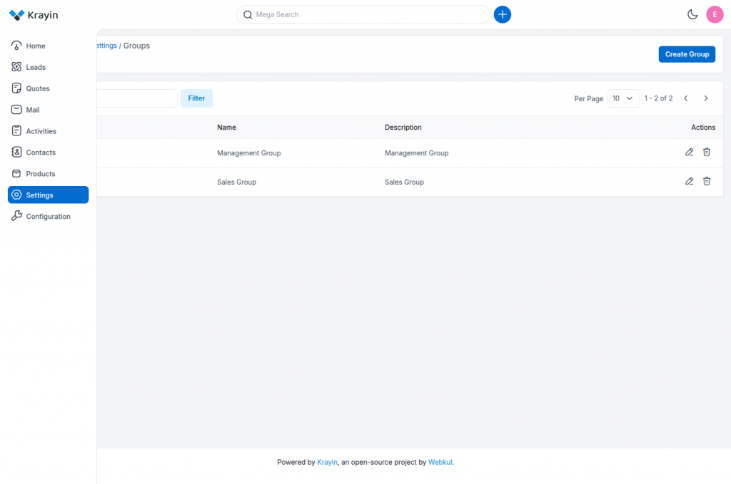 How to Create Groups in Krayin CRM?