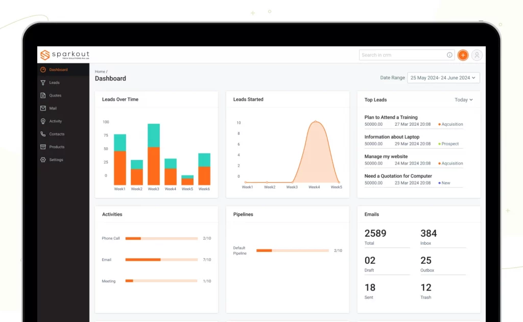 sparkout dashboard