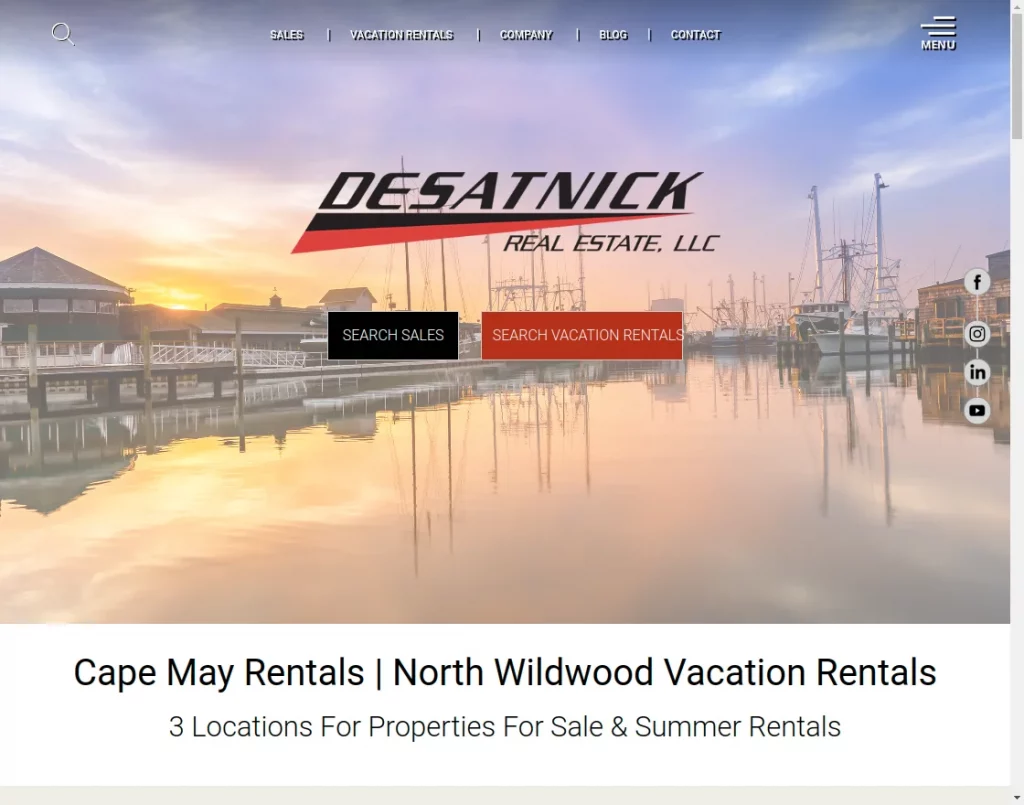 desatnick real estate homepage