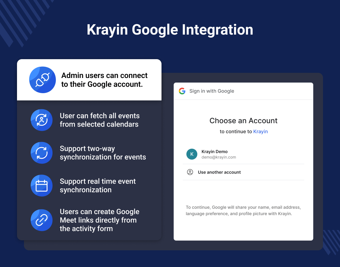 Krayin CRM Google Integration Extension Slider Image 0