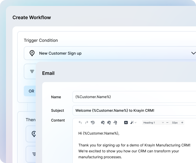 Marketing CRM Automated Workflows