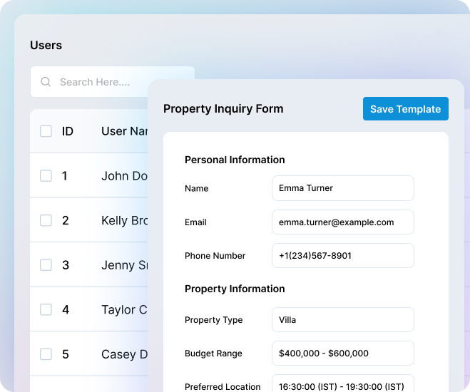 Real Estate and Property CRM Easy Management Leads