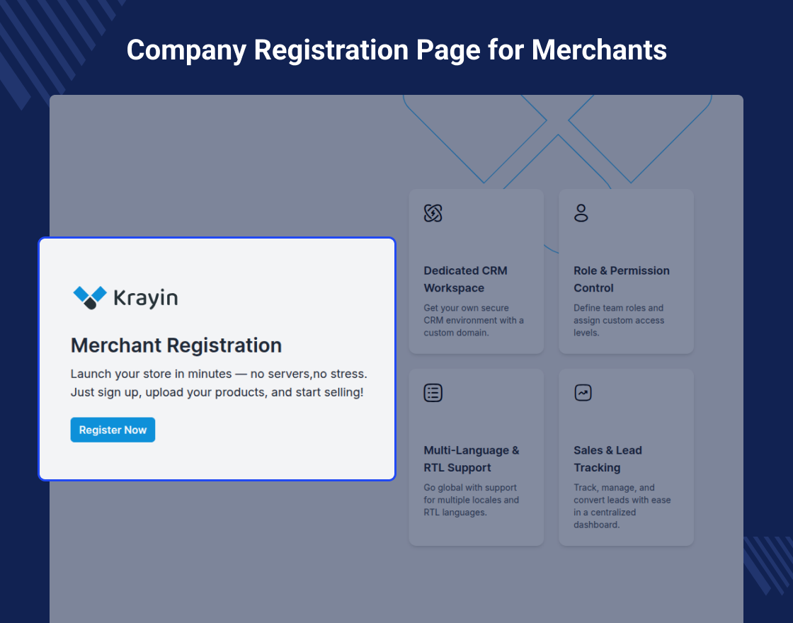 Krayin CRM’s Multi Tenant SaaS Slider Image 1