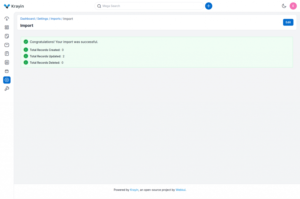 Krayin CRM Data Transfer