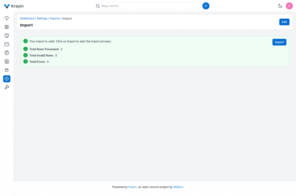 Krayin CRM Data Transfer