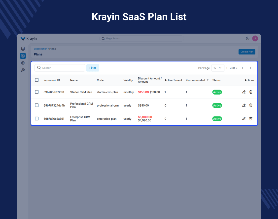 Krayin CRM SaaS Subscription Extension Slider Image 1