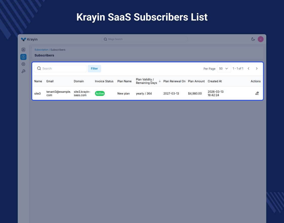 Krayin CRM SaaS Subscription Extension Slider Image 6